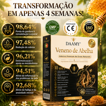 ❤️𝐎𝐟𝐞𝐫𝐭𝐚 𝐋𝐢𝐦𝐢𝐭𝐚𝐝𝐚 𝟖𝟎% 𝐃𝐄 𝐃𝐄𝐒𝐂𝐎𝐍𝐓𝐎 - [𝘋𝘦𝘴𝘦𝘯𝘷𝘰𝘭𝘷𝘪𝘥𝘰 𝘦𝘮 𝘓𝘪𝘴𝘣𝘰𝘢, 𝘗𝘰𝘳𝘵𝘶𝘨𝘢𝘭] 👨‍⚕🌿𝑫𝑨𝑨𝑴𝒀® Adesivo Premium 10 em 1 à Base de Ervas Naturais com Veneno de Abelha (𝚂𝚞𝚒𝚝á𝚟𝚎𝚕 𝚙𝚊𝚛𝚊 𝚞𝚜𝚘 𝚙𝚘𝚛 𝚙𝚎𝚜𝚜𝚘𝚊𝚜 𝚍𝚎 𝚝𝚘𝚍𝚊𝚜 𝚊𝚜 𝚒𝚍𝚊𝚍𝚎𝚜)🔥