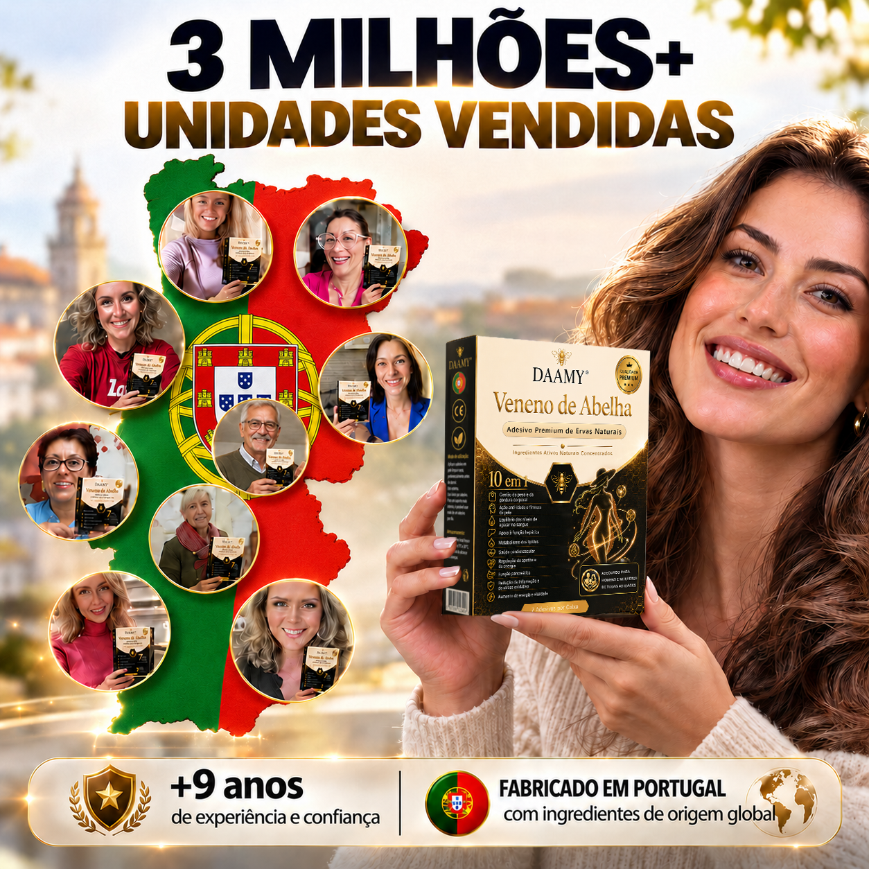 ❤️𝐎𝐟𝐞𝐫𝐭𝐚 𝐋𝐢𝐦𝐢𝐭𝐚𝐝𝐚 𝟖𝟎% 𝐃𝐄 𝐃𝐄𝐒𝐂𝐎𝐍𝐓𝐎 - [𝘋𝘦𝘴𝘦𝘯𝘷𝘰𝘭𝘷𝘪𝘥𝘰 𝘦𝘮 𝘓𝘪𝘴𝘣𝘰𝘢, 𝘗𝘰𝘳𝘵𝘶𝘨𝘢𝘭] 👨‍⚕🌿𝑫𝑨𝑨𝑴𝒀® Adesivo Premium 10 em 1 à Base de Ervas Naturais com Veneno de Abelha (𝚂𝚞𝚒𝚝á𝚟𝚎𝚕 𝚙𝚊𝚛𝚊 𝚞𝚜𝚘 𝚙𝚘𝚛 𝚙𝚎𝚜𝚜𝚘𝚊𝚜 𝚍𝚎 𝚝𝚘𝚍𝚊𝚜 𝚊𝚜 𝚒𝚍𝚊𝚍𝚎𝚜)🔥